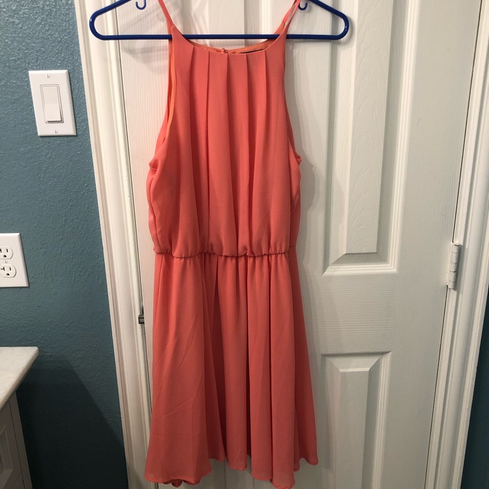 Women’s high neck coral dress